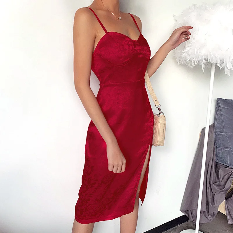 2020 new arrivals summer dress spaghetti strap lace high split women casual dresses
2020 new arrivals summer dress spaghetti strap lace high split women casual dresses