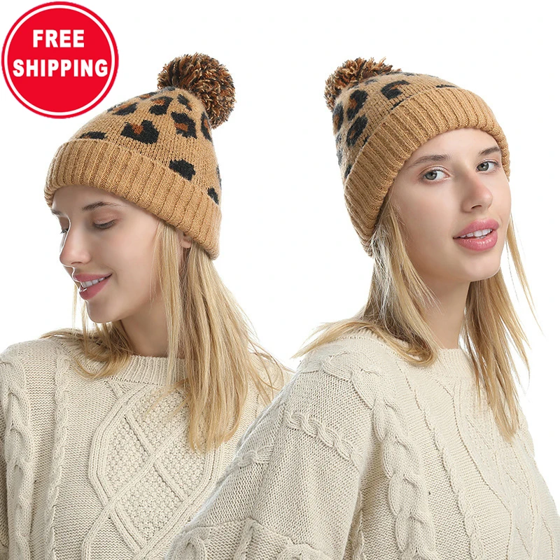 2021 Winter new hat women Amazon hot sale leopard jacquard knitted hat fashion wool ball fall hats women winter
2021 Winter new hat women Amazon hot sale leopard jacquard knitted hat fashion wool ball fall hats women winter