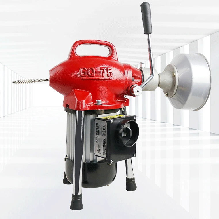 High quality sale electric auger spring snake sink toilet dredging tool, Red 
High quality sale electric auger spring snake sink toilet dredging tool, Red