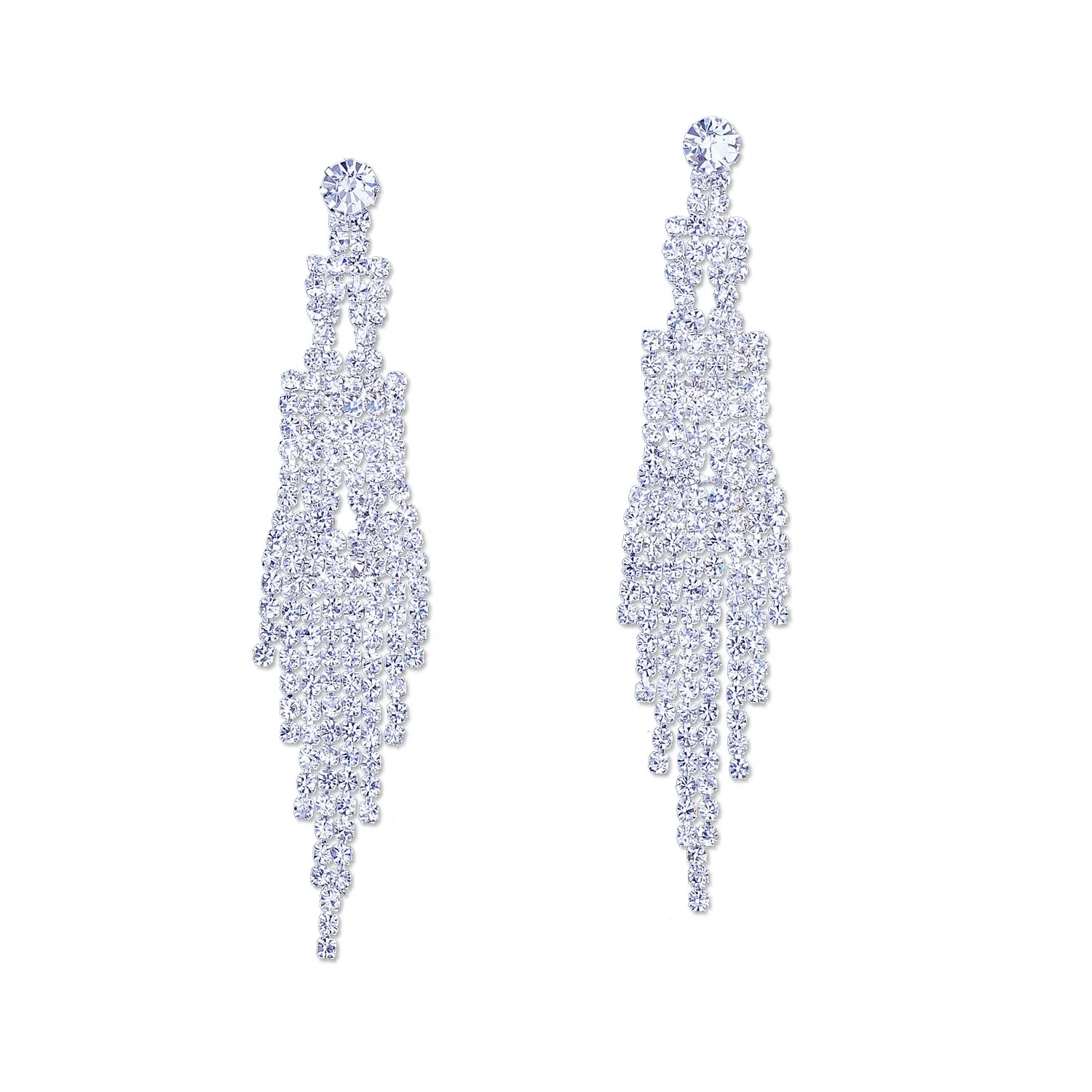 Designer Stylish Popular Silver Plated Crystal Rhinestone Dangle Drop Charm Earrings for Women
Designer Stylish Popular Silver Plated Crystal Rhinestone Dangle Drop Charm Earrings for Women