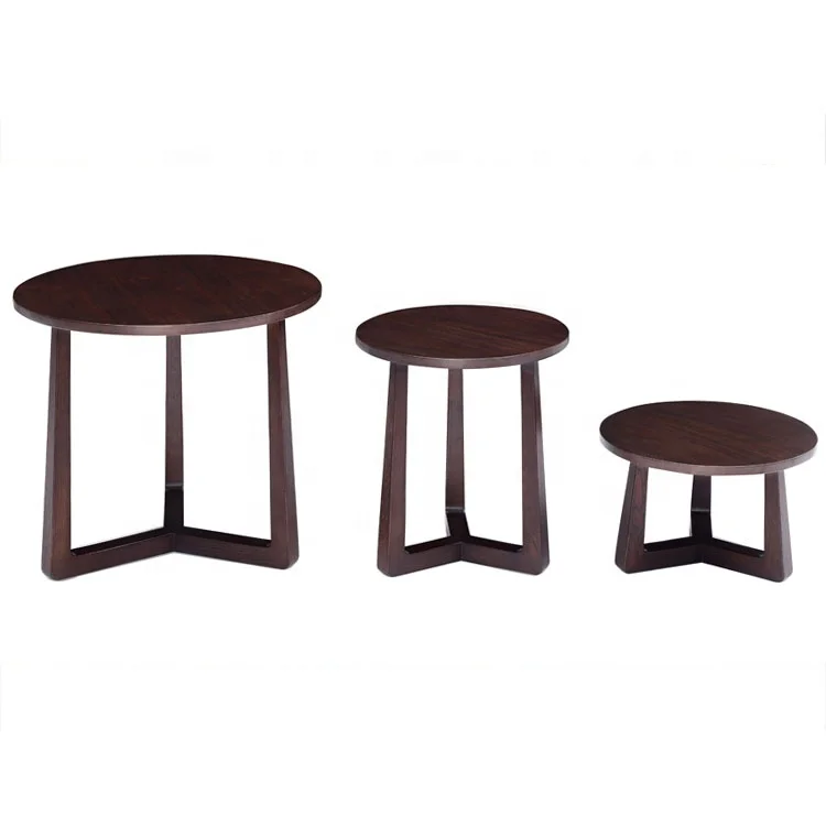 Small round natural wood office desk coffee table, View office desk