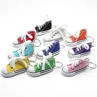 Customized Logo Promotional Canvas Shoes Shape Sneaker Keychain With Factory Price