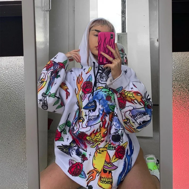New Hooded Graffiti Printed Mid Length Sweatshirt Jogger Crop Top Hoodies Women Tracksuits
New Hooded Graffiti Printed Mid Length Sweatshirt Jogger Crop Top Hoodies Women Tracksuits