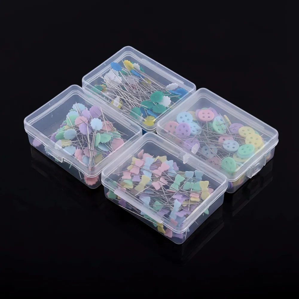 100Pcs/lot Sewing Accessories Patchwork Pins Sewing Pin With Box DIY Sewing Patchwork Pins Quilting tool