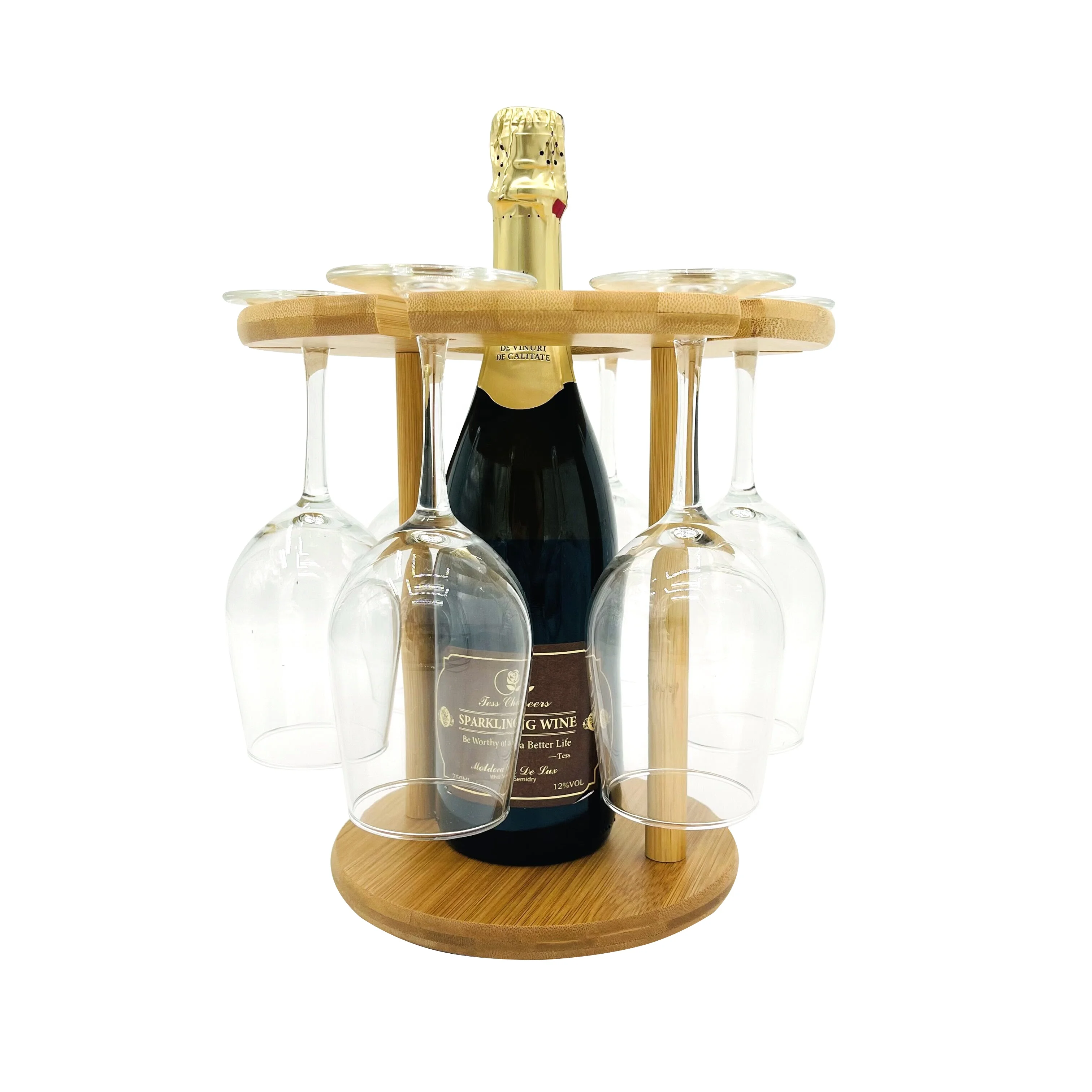 High-end simple bamboo and wood wine rack wine glass rack on the table, Bamboo color
High-end simple bamboo and wood wine rack wine glass rack on the table, Bamboo color