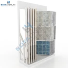 Book type ceramic tile stone sample metal display stand rack big frame