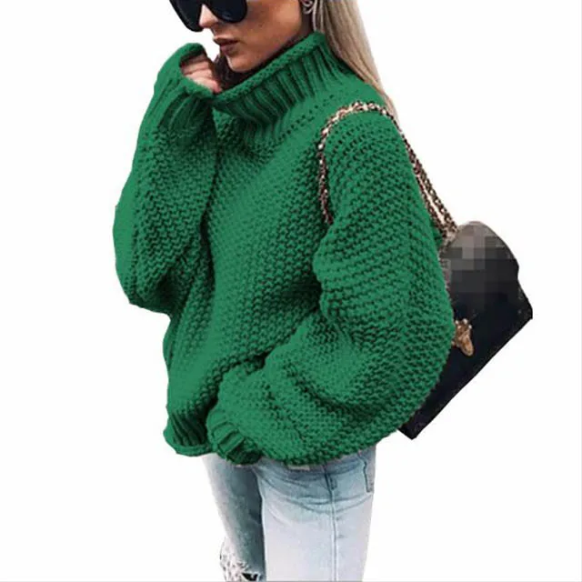 Wholesale Loose Ladies Turtleneck Knitted Pullover Plus Size Knitwear Women Autumn Long Sleeve Sweater, Customized color
Wholesale Loose Ladies Turtleneck Knitted Pullover Plus Size Knitwear Women Autumn Long Sleeve Sweater, Customized color