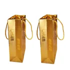 Luxury Customized printed cardboard marble fancy paper gift shopping bag with ribbon