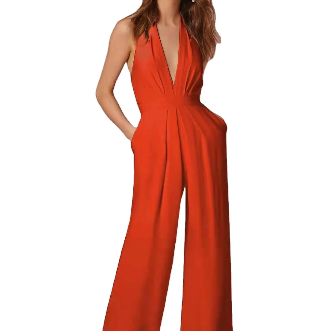2021 European and American foreign trade autumn casual jumpsuit sexy sleeveless halter jumpsuit
2021 European and American foreign trade autumn casual jumpsuit sexy sleeveless halter jumpsuit