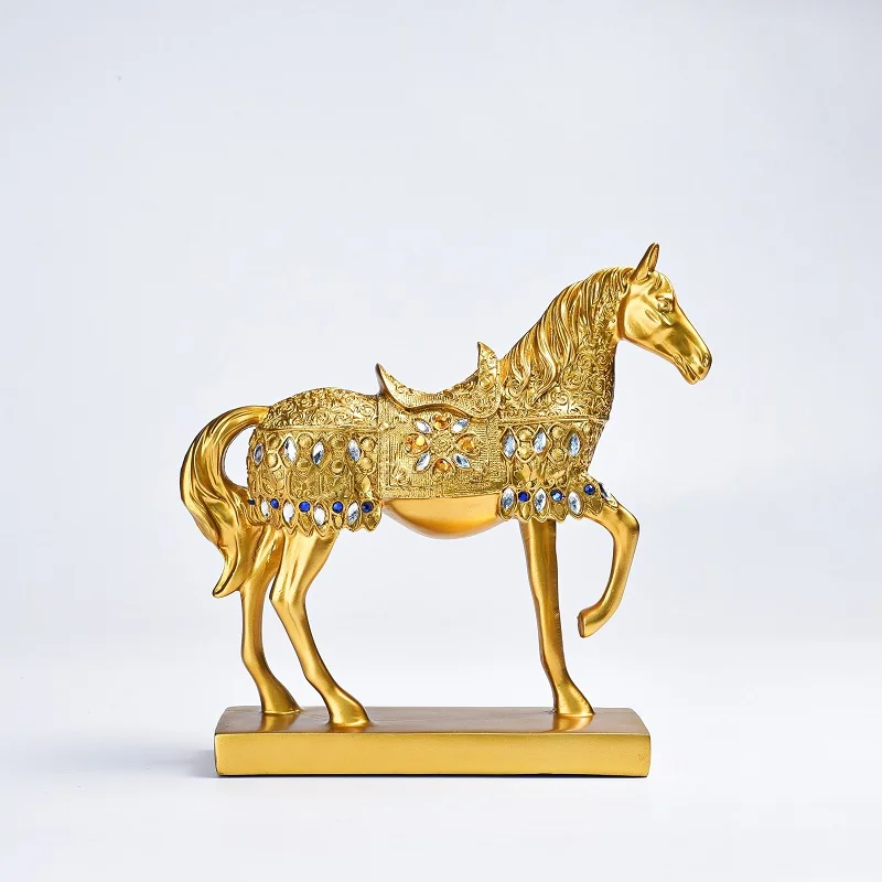 Nordic luxury home decoration embossed resin crafts Pingbu Qingyunma ornaments
Nordic luxury home decoration embossed resin crafts Pingbu Qingyunma ornaments
