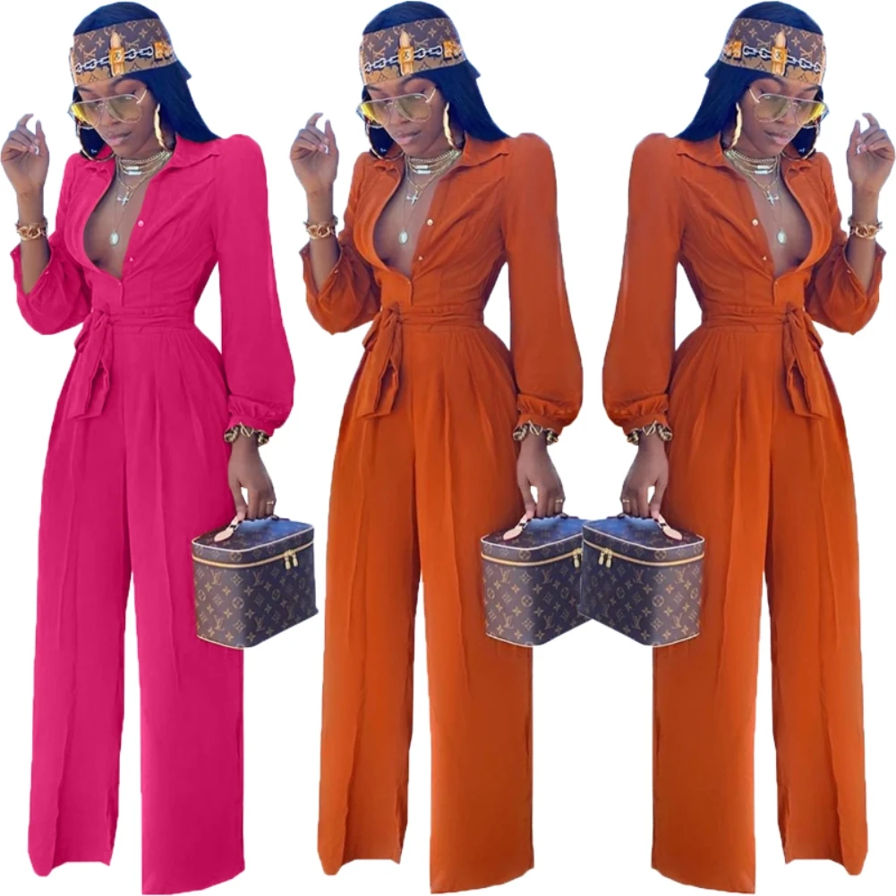 2020 Solid Color plus size Elegant Long Sleeve Jumpsuit with Belt plus size women jumpsuit
2020 Solid Color plus size Elegant Long Sleeve Jumpsuit with Belt plus size women jumpsuit