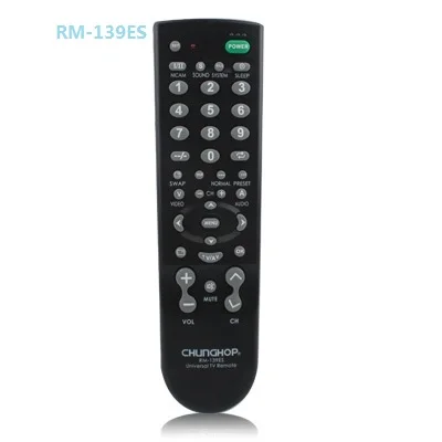 Amazon Hot Selling Chunghop Universal TV Remote Control RM-139ES All Brand TV Remote Controls
Amazon Hot Selling Chunghop Universal TV Remote Control RM-139ES All Brand TV Remote Controls