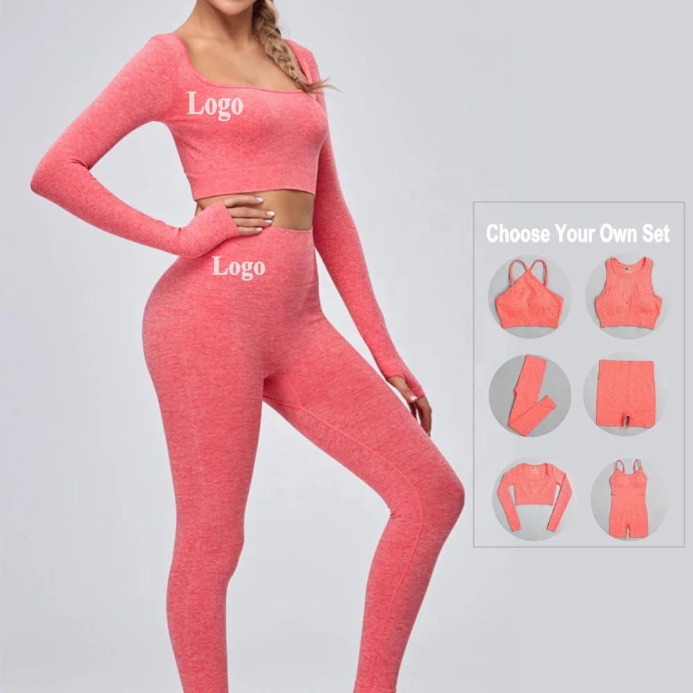 6pcs Sport Suits Women Gym Wear Crop Top Fitness Clothing High Waist Leggings and Yoga Sports Bras Set Seamless Yoga Sets Logo, 6 colors
6pcs Sport Suits Women Gym Wear Crop Top Fitness Clothing High Waist Leggings and Yoga Sports Bras Set Seamless Yoga Sets Logo, 6 colors