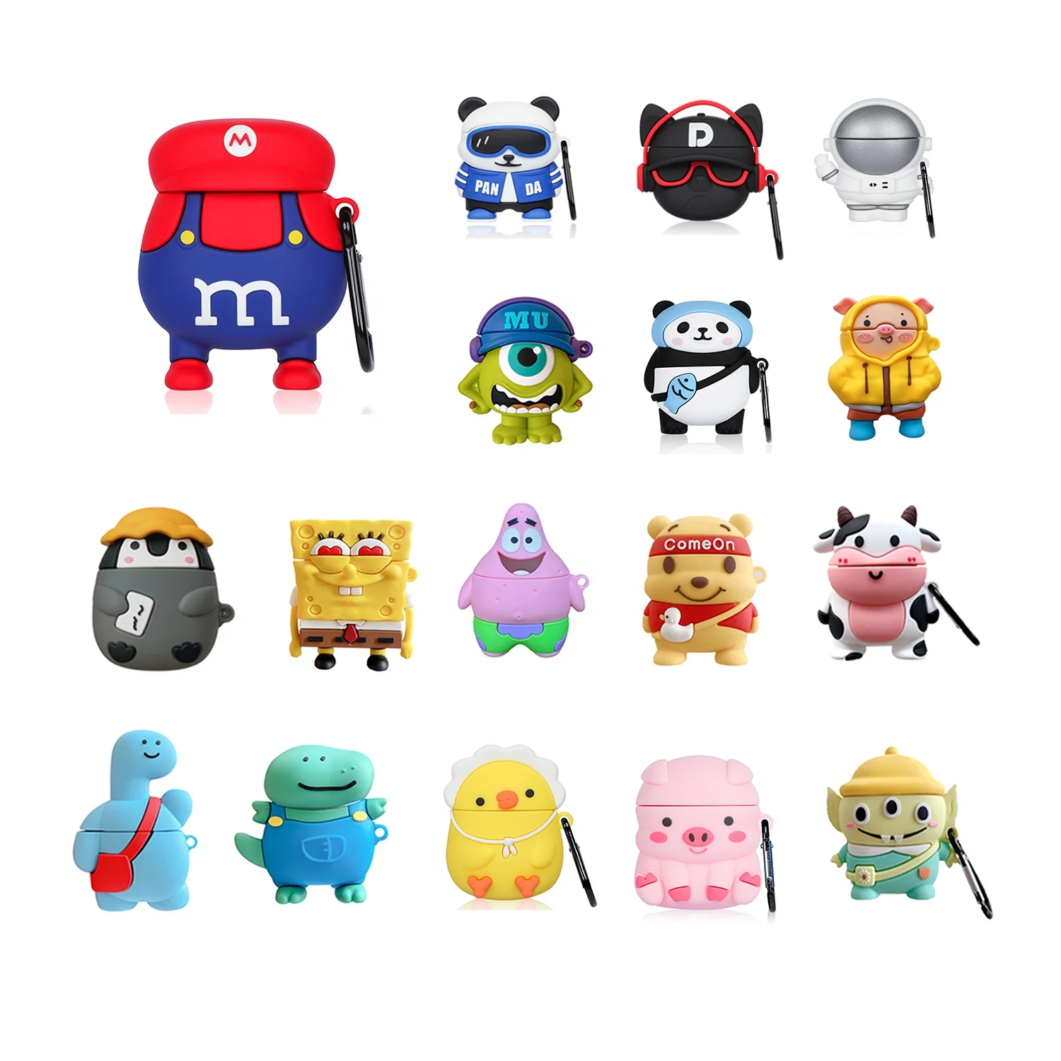 Newest Wholesale Price 3D Silicone Cute Cartoon Earphone Protective Cover For Airpod Case For Airpod 1/2, Multiple colors
Newest Wholesale Price 3D Silicone Cute Cartoon Earphone Protective Cover For Airpod Case For Airpod 1/2, Multiple colors