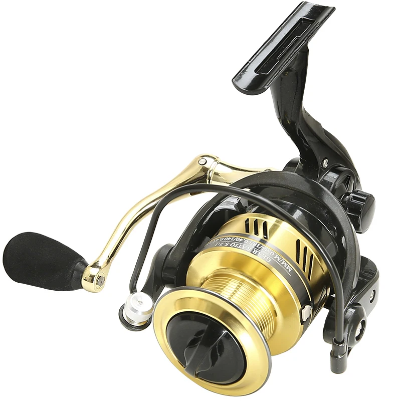 RTS High Quality 5.2:1 High Gear Ratio Lightweight Aluminum Spinning Fishing Reel, Black+gold
RTS High Quality 5.2:1 High Gear Ratio Lightweight Aluminum Spinning Fishing Reel, Black+gold