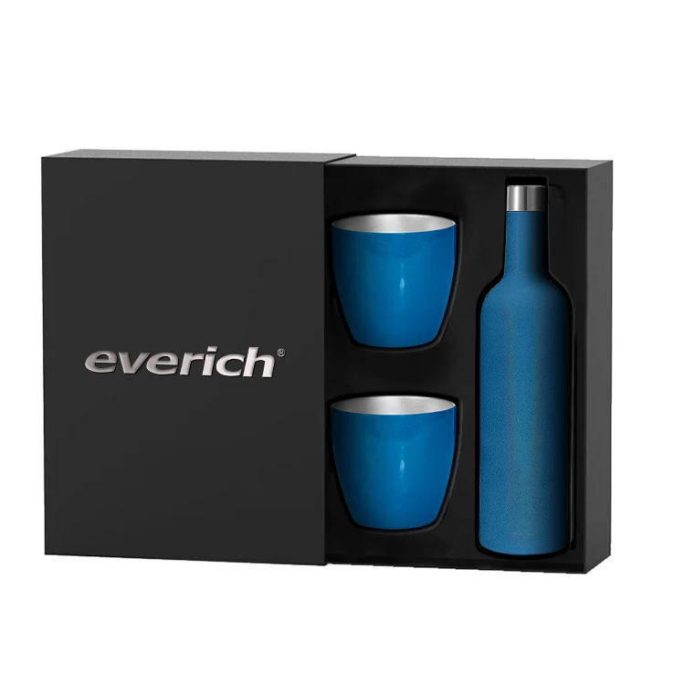 Christmas Gift Set Box Stainless Steel Wine Water Bottle Double Wall Insulated Wine Bottle with Two Stainless Steel Cups, Customized color
Christmas Gift Set Box Stainless Steel Wine Water Bottle Double Wall Insulated Wine Bottle with Two Stainless Steel Cups, Customized color