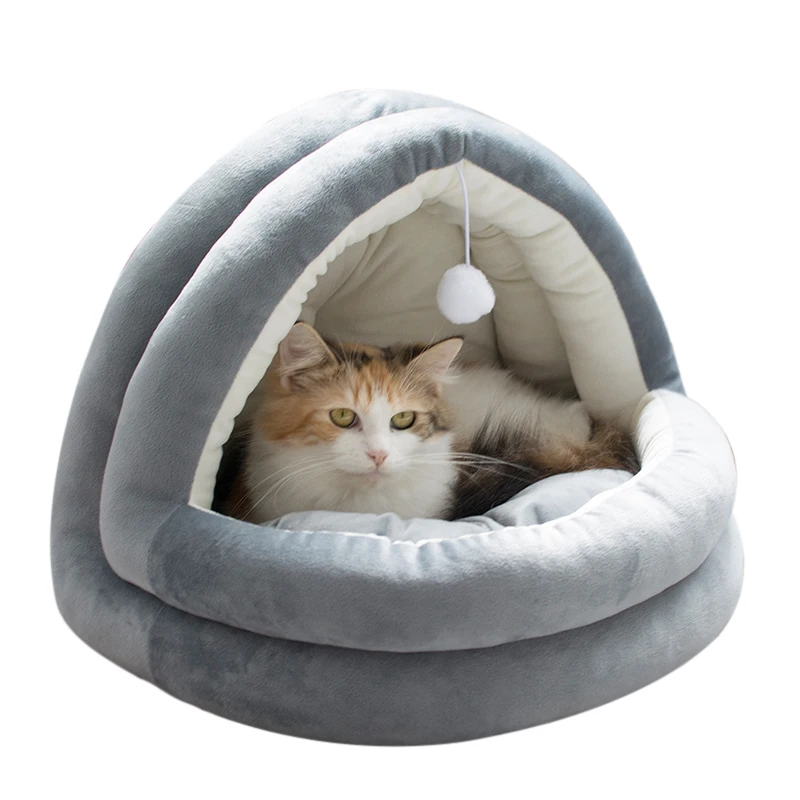 Manufacturer Custom Warm Cat Bed House with Ball Toys Pet Bed for Cats and Dogs Pet Supplies, Gray
Manufacturer Custom Warm Cat Bed House with Ball Toys Pet Bed for Cats and Dogs Pet Supplies, Gray