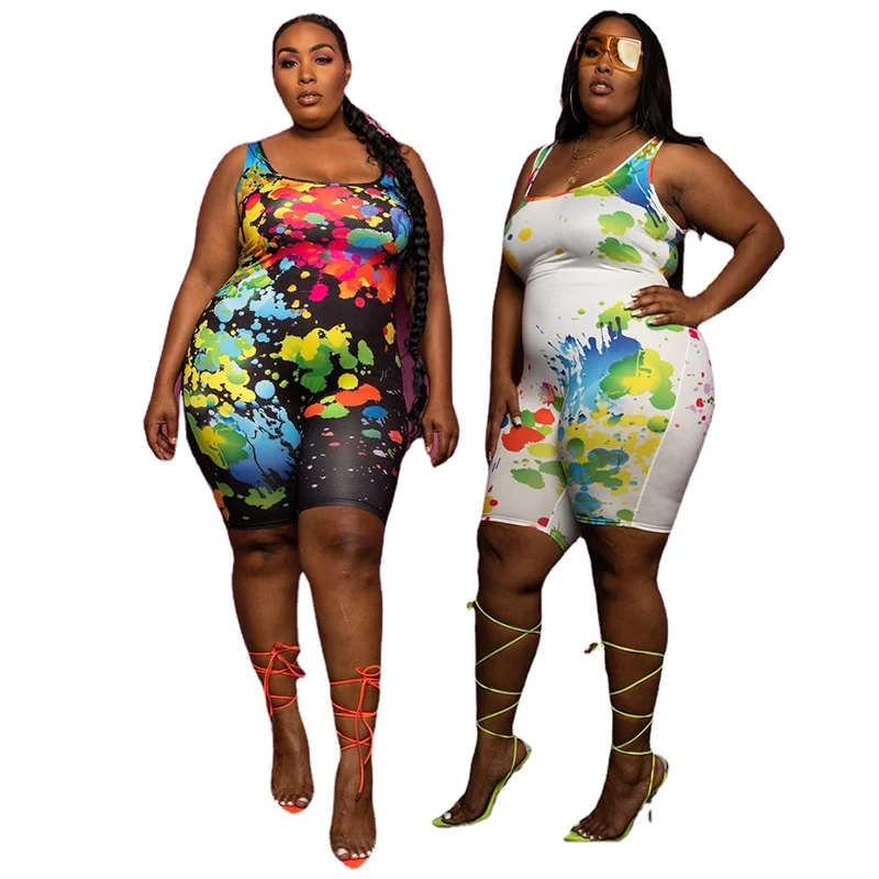 018 Hot Sale Plus Size Women Clothing Casual Printing Suspender Jumpsuit Women Short One Piece Plus Size Jumpsuit, White black
018 Hot Sale Plus Size Women Clothing Casual Printing Suspender Jumpsuit Women Short One Piece Plus Size Jumpsuit, White black