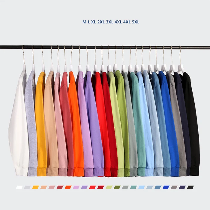 High Quality Custom Printing Logo Heavyweight Cotton Hoodies Solid Color Long Sleeve T-shirt Crewneck Sweatshirt, Customized color
High Quality Custom Printing Logo Heavyweight Cotton Hoodies Solid Color Long Sleeve T-shirt Crewneck Sweatshirt, Customized color