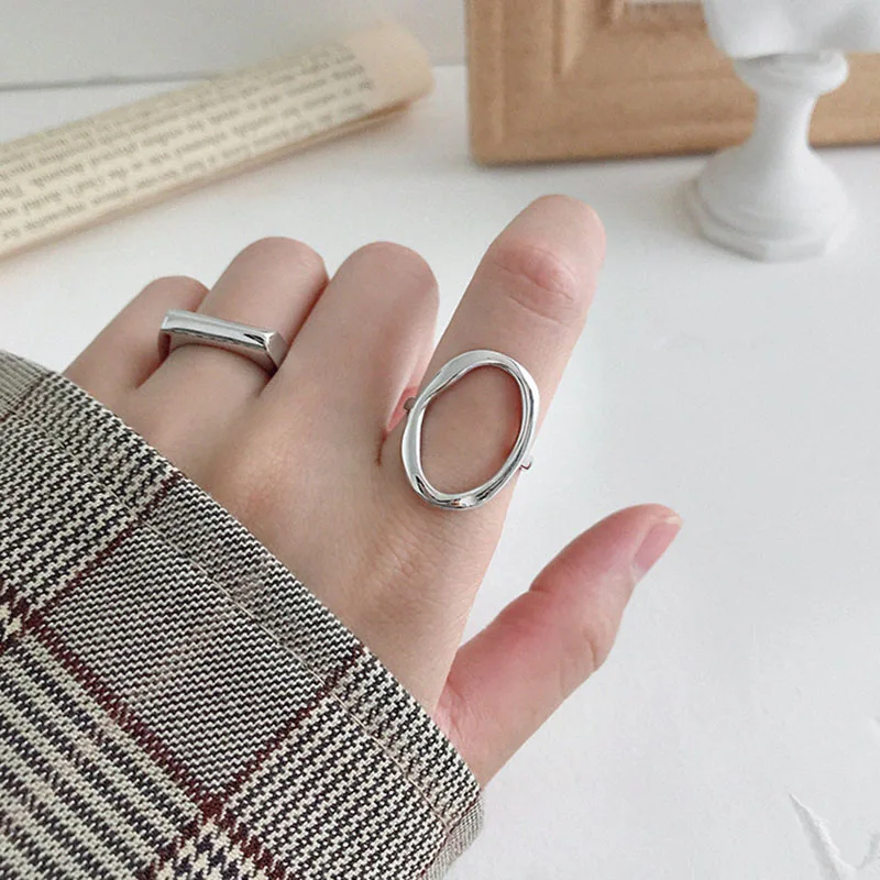 Hollow Big Circle Irregular Rings Round Geometric Rings for Women Minimalist 925 Sterling Silver Rings 2020 Jewelry, Gold/silver
Hollow Big Circle Irregular Rings Round Geometric Rings for Women Minimalist 925 Sterling Silver Rings 2020 Jewelry, Gold/silver