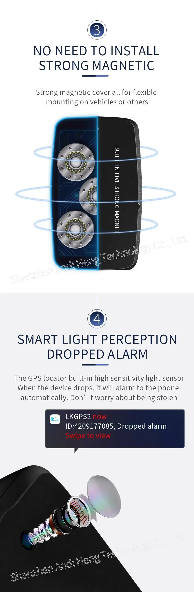 Long time tracking waterproof GPS car tracking with alarm system for vehicle tracker APP monitoring