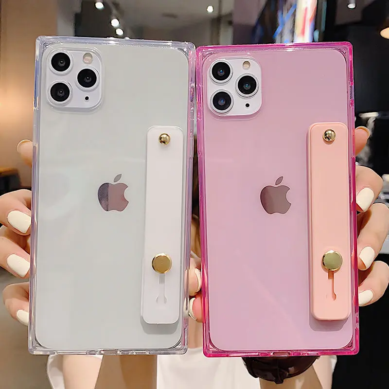 Wrist Strap Transparent Phone Case For iPhone SE 2020 11Pro Max XR XS Max X 6S 6 7 8 Plus 11Pro Square Stand Cover For iPhone 11
Wrist Strap Transparent Phone Case For iPhone SE 2020 11Pro Max XR XS Max X 6S 6 7 8 Plus 11Pro Square Stand Cover For iPhone 11