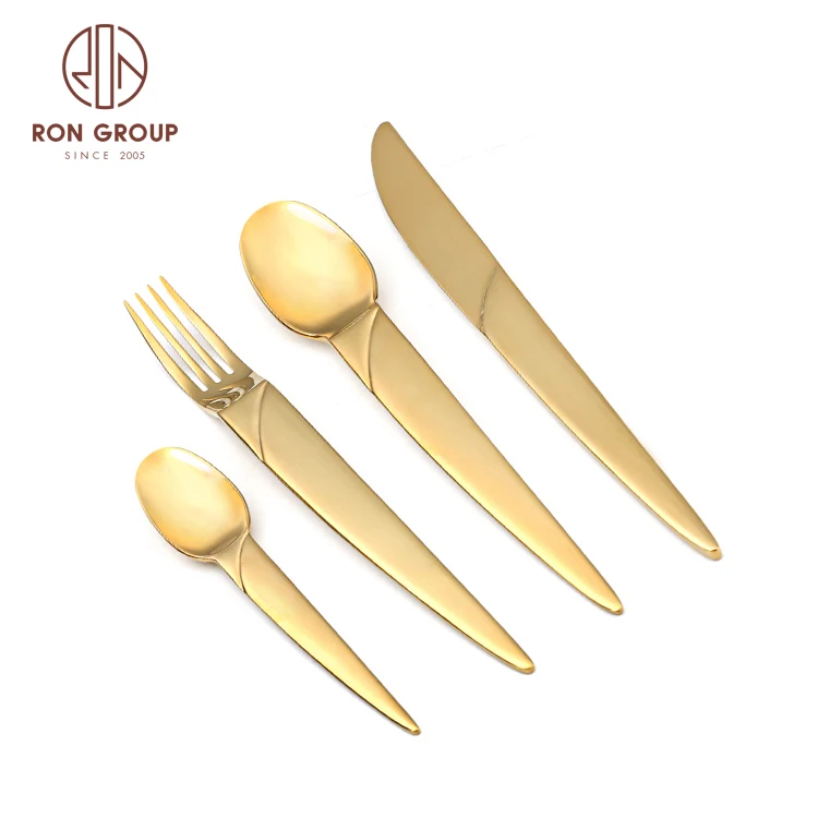special design mat brushed golden stainless steel 4pcs set cutlery for wedding birthday party
special design mat brushed golden stainless steel 4pcs set cutlery for wedding birthday party