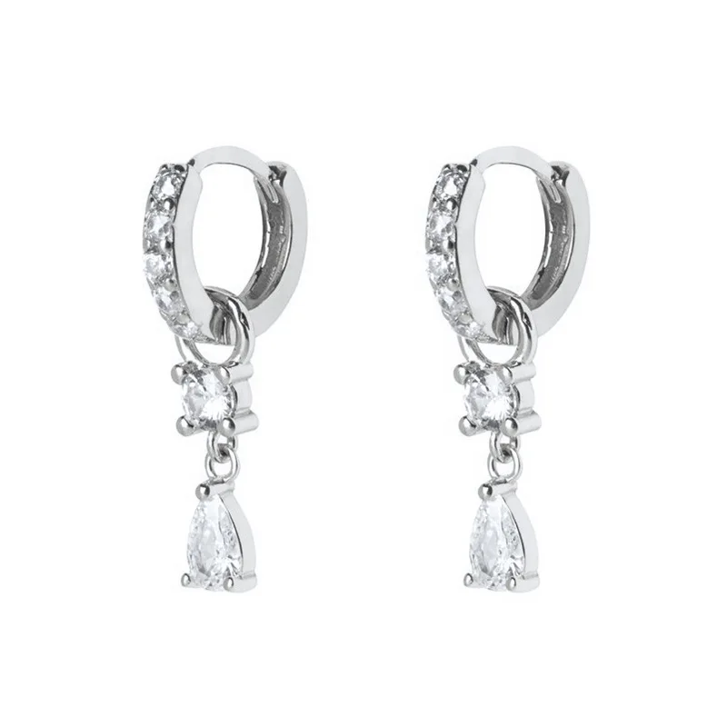 New Arrival S925 Sterling Silver Pave Micro Zircon Hoop Drop Earrings Luxury CZ Diamond Pendant Earrings for Women
New Arrival S925 Sterling Silver Pave Micro Zircon Hoop Drop Earrings Luxury CZ Diamond Pendant Earrings for Women