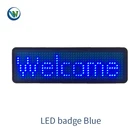 LED display badge blue word electronic scrolling business card badge work number advertising screen LED work card