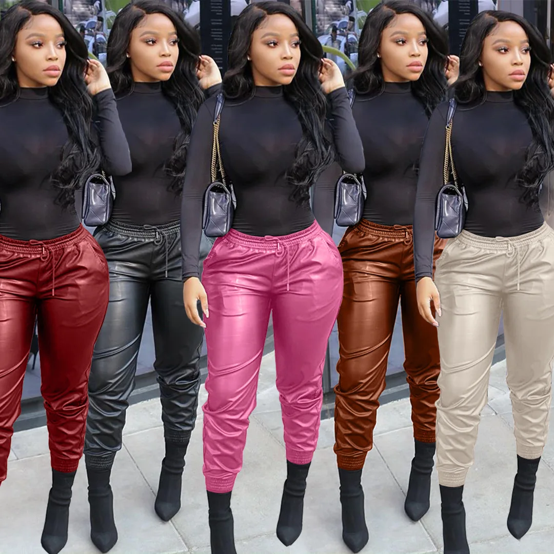 High Quality Sexy Womens Pu Leather Pants Casual Elastic Waist Plus Size Fall Clothing Trousers, Picture color
High Quality Sexy Womens Pu Leather Pants Casual Elastic Waist Plus Size Fall Clothing Trousers, Picture color