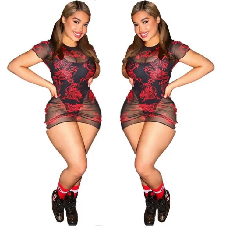 D96788 Hot Sale Mesh Transparent Sexy Short Sleeves Dress Womens Two Piece Skirt Set 2 Piece Set Women Clothing
D96788 Hot Sale Mesh Transparent Sexy Short Sleeves Dress Womens Two Piece Skirt Set 2 Piece Set Women Clothing