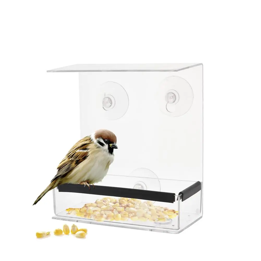 Transparent Acrylic Bird Feeder House Shape Water food Birds Feeding Creative Design Hanging Suction For Pet Bird Pigeon
Transparent Acrylic Bird Feeder House Shape Water food Birds Feeding Creative Design Hanging Suction For Pet Bird Pigeon