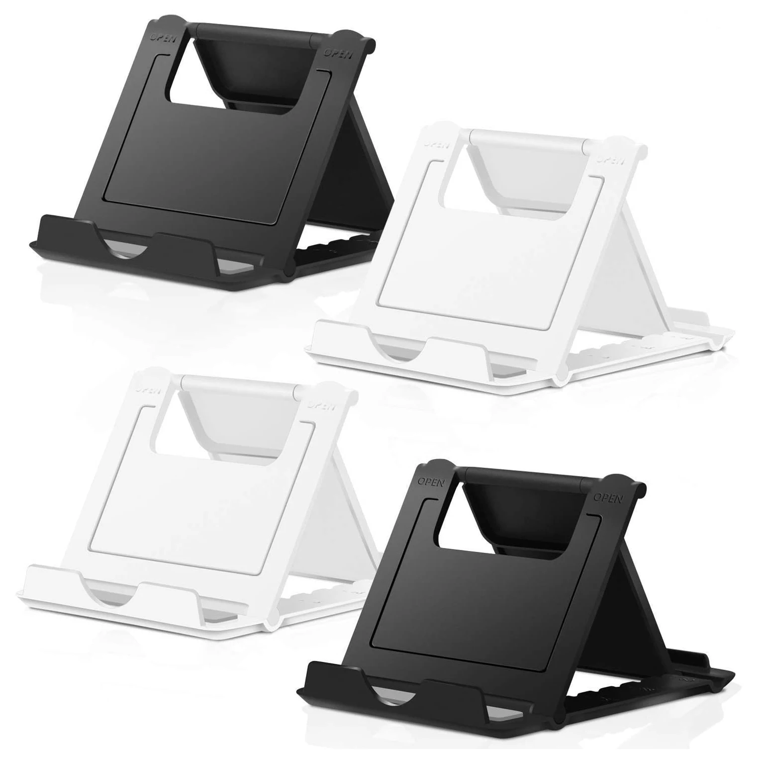 Promotional desktop multi-function stand for mobile phone universal tablet holder folding lazy plastic phone stand, Customized color
Promotional desktop multi-function stand for mobile phone universal tablet holder folding lazy plastic phone stand, Customized color