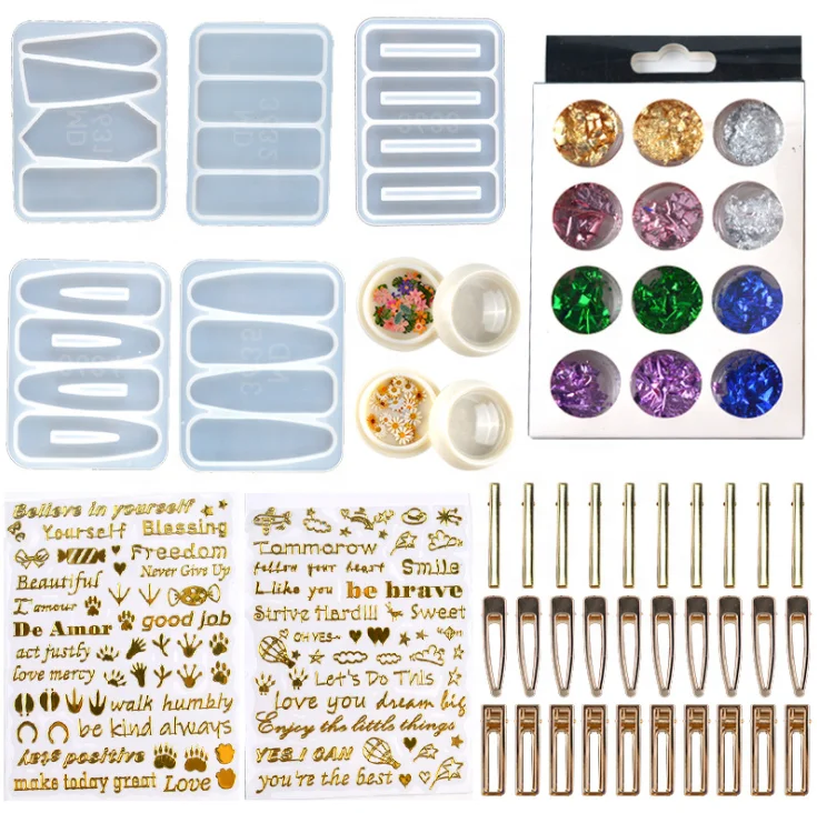AK DIY Mirror Hairpin Mold Crystal Epoxy Mold Silicone Resin Girl Hairpin Package Accessory Set Silicone Molds for Resin, White or random
AK DIY Mirror Hairpin Mold Crystal Epoxy Mold Silicone Resin Girl Hairpin Package Accessory Set Silicone Molds for Resin, White or random