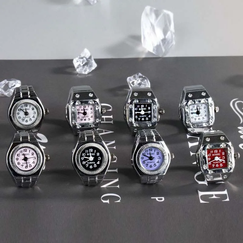 Bozhi Fashion Gift Cute Punk Ring Small Quartz Watch For Ring Mini Stainless Steel Elastic Women Men Finger Ring Watches
Bozhi Fashion Gift Cute Punk Ring Small Quartz Watch For Ring Mini Stainless Steel Elastic Women Men Finger Ring Watches