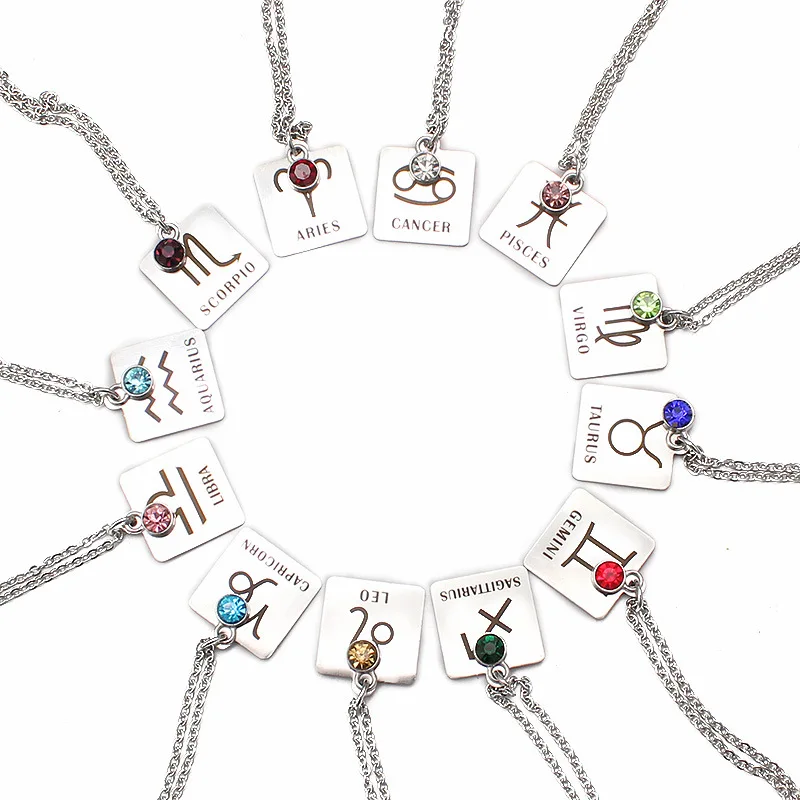 Fashion Rhinestone Jewelry Silver Planting Stainless Steel Pendant Zodiac Necklace Jewelry
Fashion Rhinestone Jewelry Silver Planting Stainless Steel Pendant Zodiac Necklace Jewelry