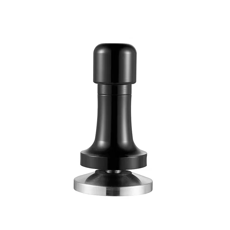 

Wholesale coffee accessories custom rubber mat 51mm stainless steel coffee tampers, Silver+black