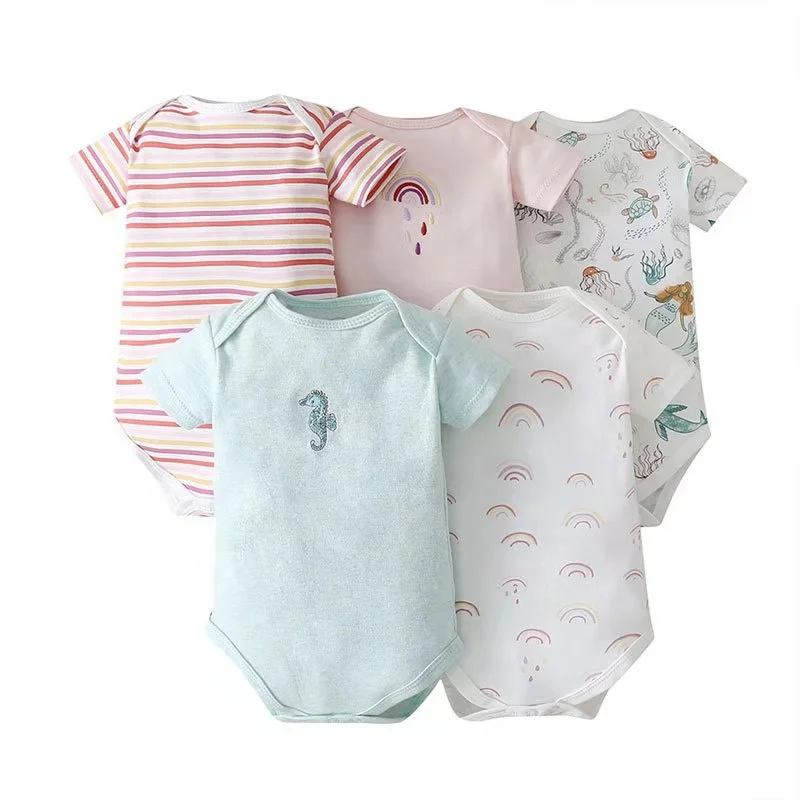 5 pieces 100% cotton wholesale newborn summer short sleeve romper onesie baby clothes
5 pieces 100% cotton wholesale newborn summer short sleeve romper onesie baby clothes