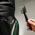 Golf Club 2 Side Golf Club Cleaning Brush And Club Cleaner With Spike And Clip