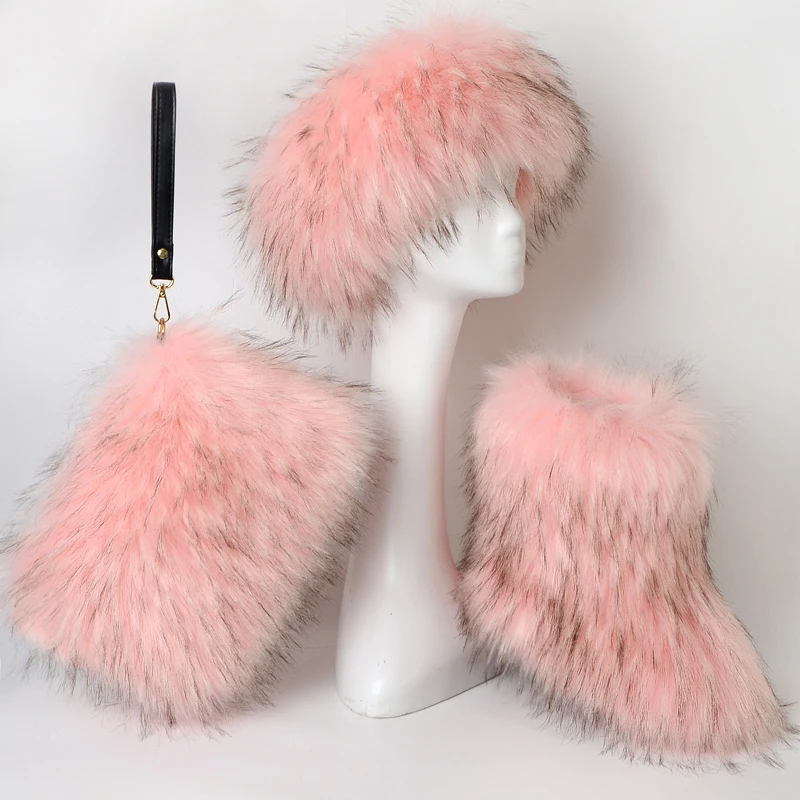 mongolian knee high women warm winter hat bow fur colorful snow set boot with headband and bag, Customized color
mongolian knee high women warm winter hat bow fur colorful snow set boot with headband and bag, Customized color
