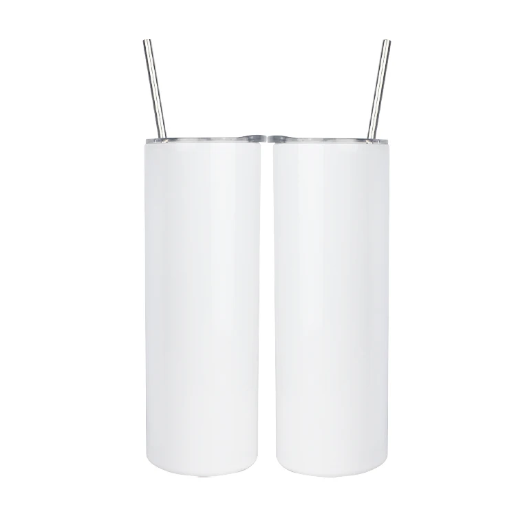 Sublimation Tumbler Stainless Steel Double Wall Mug 20oz Straight Sublimation Blanks Skinny Tumbler with Lid and Straw, White
Sublimation Tumbler Stainless Steel Double Wall Mug 20oz Straight Sublimation Blanks Skinny Tumbler with Lid and Straw, White