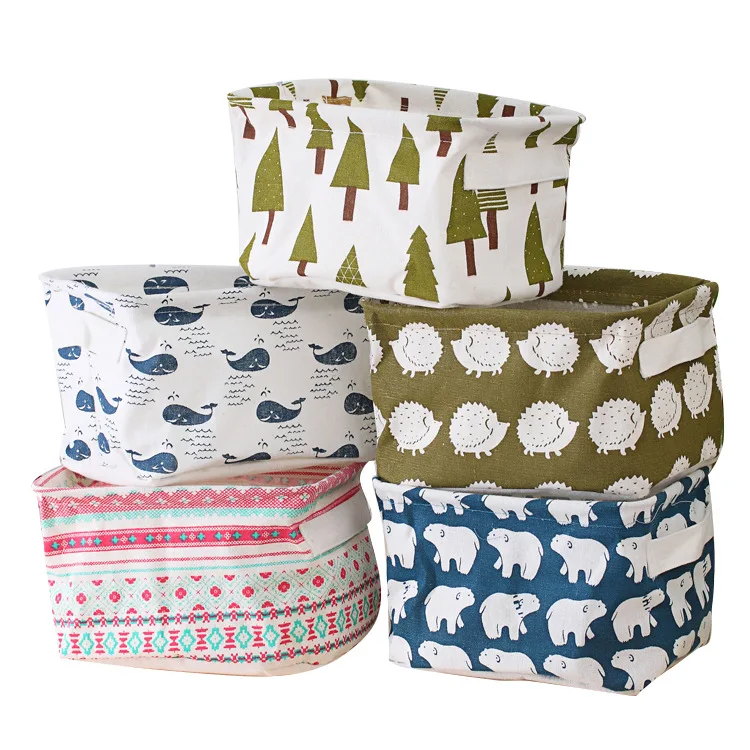 Fresh cotton and linen handle storage small clothing basket forest desktop sundry basket storage box
Fresh cotton and linen handle storage small clothing basket forest desktop sundry basket storage box