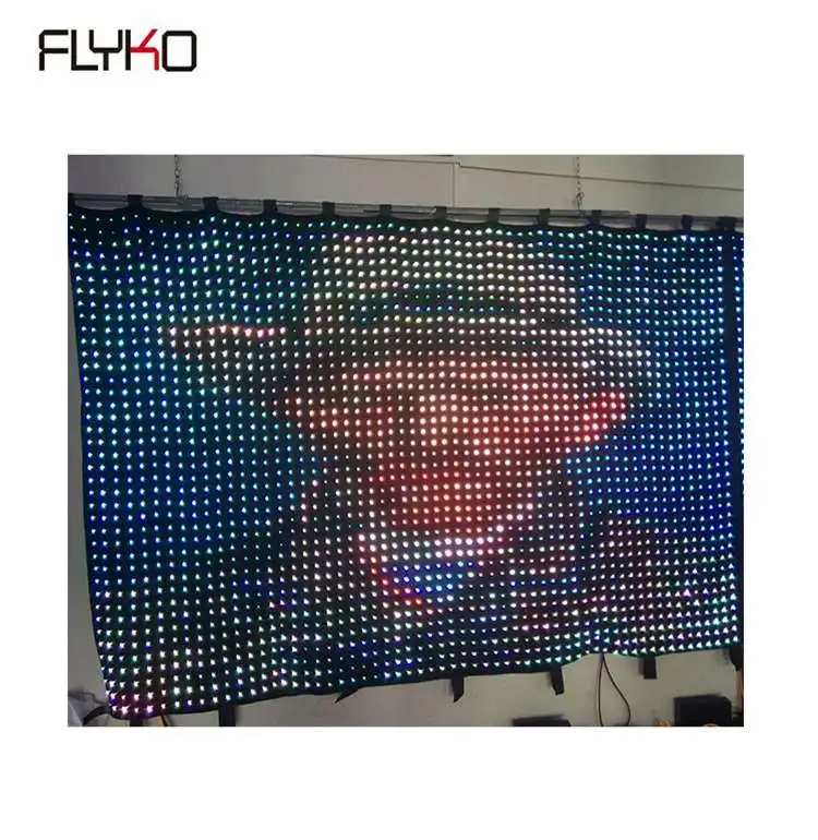 P5cm 2m*3m soft led curtain rental led curtain china CLEAR video curtain, Rgb 3in 1
P5cm 2m*3m soft led curtain rental led curtain china CLEAR video curtain, Rgb 3in 1