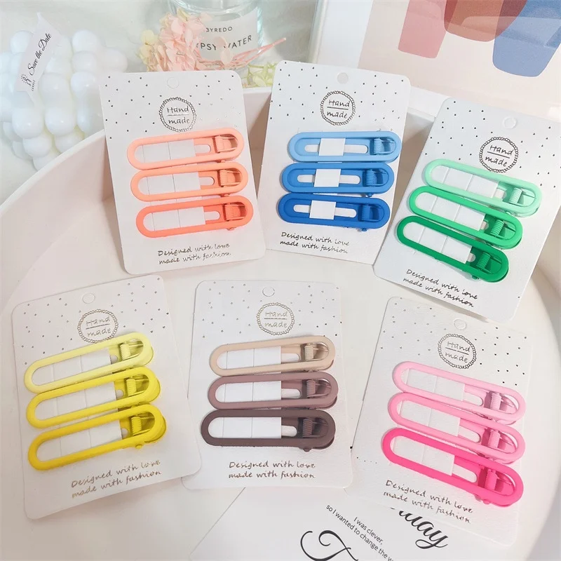 Korean style new gradient hollow oval hair clip accessories simple color hair clip set
Korean style new gradient hollow oval hair clip accessories simple color hair clip set