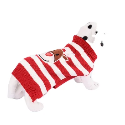 Pet knitwear Autumn winter Christmas dog sweater cloth embroidered cartoon moose puppy clothing, Red
Pet knitwear Autumn winter Christmas dog sweater cloth embroidered cartoon moose puppy clothing, Red