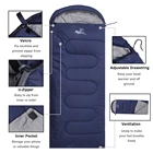 Double Layer 190T Ripstop Polyester Fabric Sleeping Bag for Cold Weather