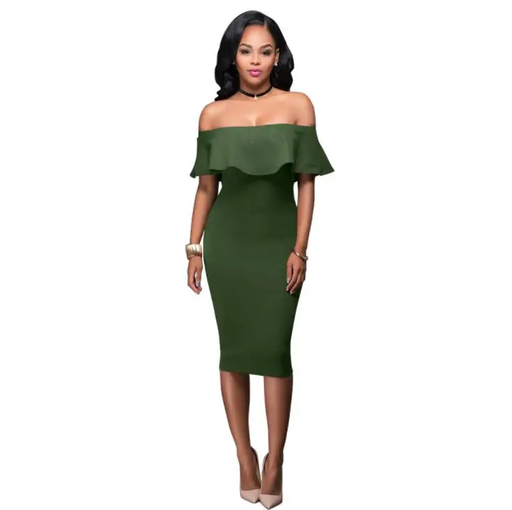 Wholesale African Clothing Women Ruffles Off Shoulder Bodycon Elegant Party Evening Dresses, Black,blue,red,green,dark blue,or customized colors
Wholesale African Clothing Women Ruffles Off Shoulder Bodycon Elegant Party Evening Dresses, Black,blue,red,green,dark blue,or customized colors