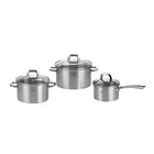 Hot sale 6pcs 18 10 stainless steel cookware set 304 kitchen cookware set