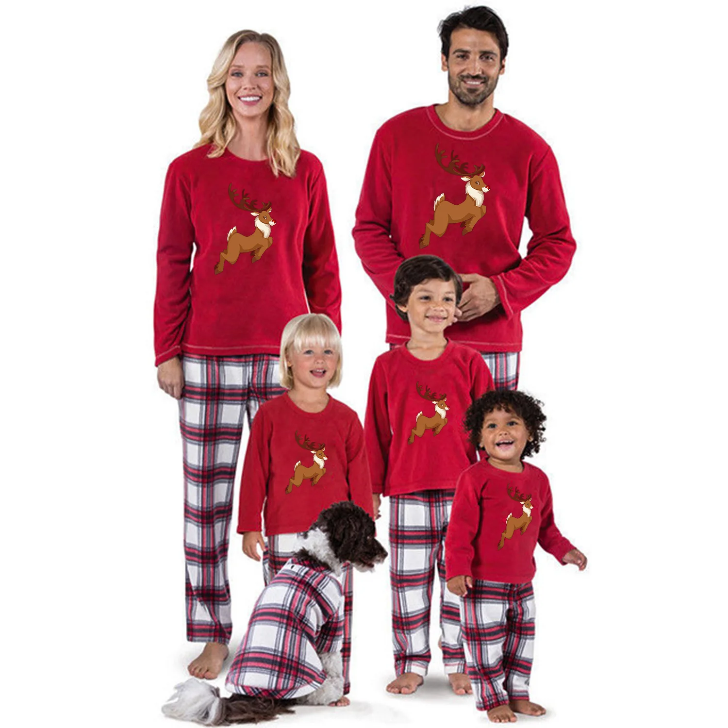 Hot-selling parent-child two-piece Christmas and Christmas printed pajamas set in stock low moq, Picture color
Hot-selling parent-child two-piece Christmas and Christmas printed pajamas set in stock low moq, Picture color
