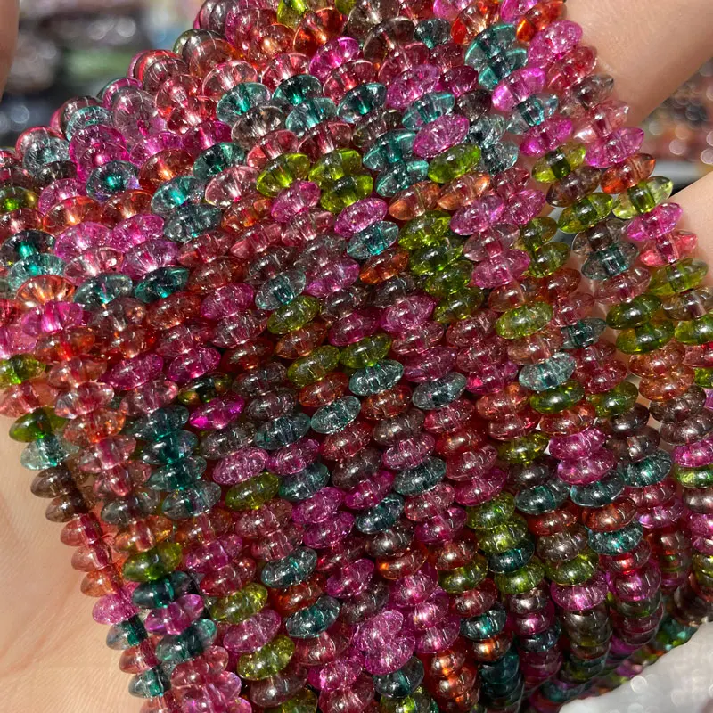 Wholesale Watermelon Tourmaline Glass Beads Loose Abacus Shape Quartz Beads For Jewelry Making
Wholesale Watermelon Tourmaline Glass Beads Loose Abacus Shape Quartz Beads For Jewelry Making